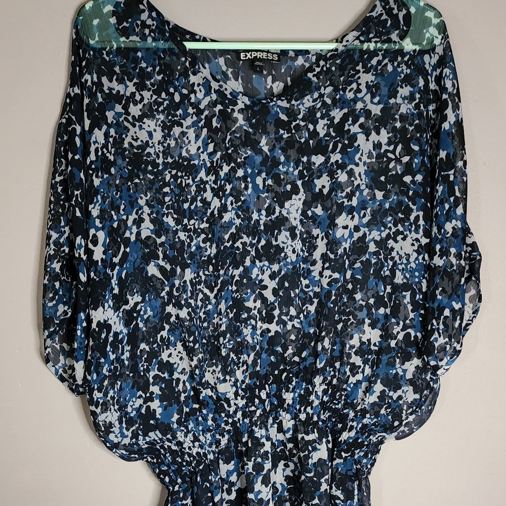Express Abstract Print Blouse - image 1